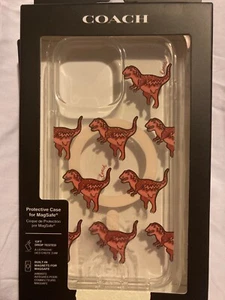 Coach Rexy Glitter Dinosaur iPhone 15 Pro Max Protective MagSafe Clear Case - Zdjęcie 1 z 3