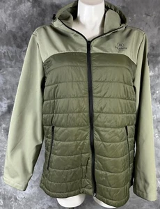 Hurley Men's Army Green Softshell Quilted Puffer Jacket sz XL (14936) - Picture 1 of 11