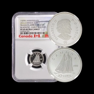 CANADA. 2016, 10 Cents, Silver - NGC PF 69 UC - RARE Frosted Proof - Image 1 of 4