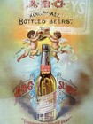 c1890s ABC Bohemian American Brewing Co St Louis Mo Cardboard Framed Beer Sign