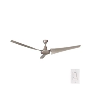 Hampton Bay 60 in Industrial Indoor/Outdoor Brushed Ceiling Fan +Wall Control - Picture 1 of 1