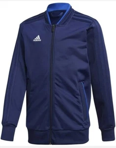 adidas YOUTH X-LARGE Condivo 18 Polyester Jacket CF4334 DARK BLUE/WHITE NWT - Picture 1 of 4