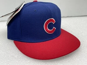 VINTAGE 90's NEW ERA CHICAGO CUBS PRO MODEL 6-7/8 HAT DEADSTOCK RED BRIM - Picture 1 of 10