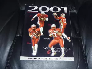 2001 UCLA AT WASHINGTON STATE COLLEGE FOOTBALL PROGRAM EX-MINT - Picture 1 of 1