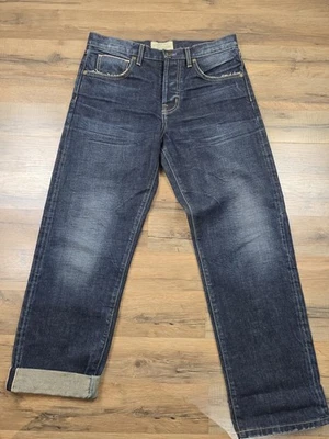 Pantalones de mezclilla Current Elliott para mujer 27 The Updated Ribete Novio Solana Botón Mosca Foto 1 de 4