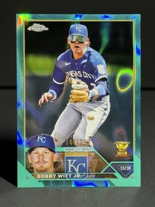 2023 Topps Chrome Bobby Witt Aqua Lava Refractor/299 Gold Rookie Cup #176 - Imagen 1 de 2