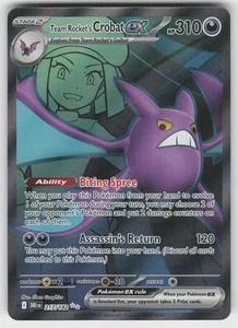 Team Rocket's Crobat ex Ultra Rare SV10: Destined Rivals 217/182 Pokemon - Picture 1 of 2
