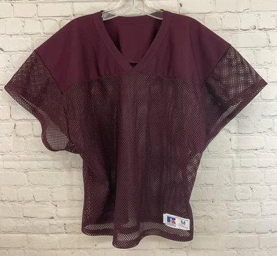 Russell 10966MK Men's 100% Polyester Breathable Football Jersey Maroon M Medium - Image 1 of 4