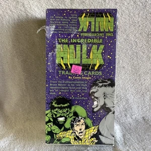 THE INCREDIBLE HULK WAX TRADING CARD BOX  1991 COMIC IMAGES FACTORY NEW UNOPENED - Picture 1 of 10
