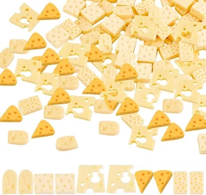 100Pcs 5 Styles Miniature Kitchen Food Cheese Resin Simulation Cheesecake Models - Picture 1 of 12