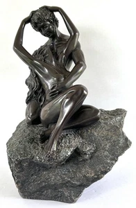 Statua Scultura Bronzo Nudo "Amanti" 15" Austin Productions Arte Erotica - Foto 1 di 12