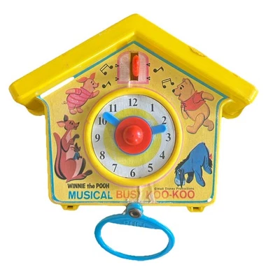 Reloj de colección Disney Winnie The Pooh musical ocupado Koo-Koo cuna bebé juguete funciona Foto 1 de 4