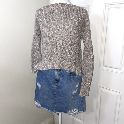 Suéter tejido multicolor de algodón lino para mujer Abercrombie & Fitch talla XS Foto 1 de 4