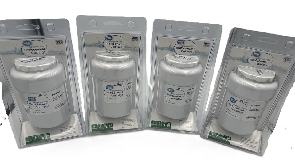 Great Value - Refrigerator Water Filter, Replacement Cartridge, Model MWF, 4PK - Image 1 of 1