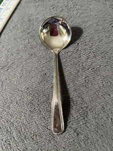 Vintage Italian Silver Plate Soup Ladle 5.5'' Italy Flatware Spoon - Picture 1 of 5