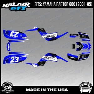 Graphics Kit for Yamaha Raptor 660R (2001-2005) Raptor-660  Viper - Blue - Picture 1 of 4