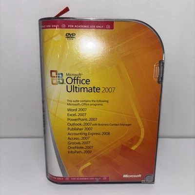 MICROSOFT OFFICE ULTIMATE 2007 UPGRADE 2 DISC SET W/ PRODUCT KEY - Image 1 of 4