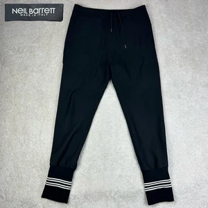 NEIL BARRETT Italy Schurwolle Slouch Fit Low Rise Double Striped Track Jogginghose - Bild 1 von 22