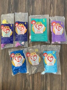 NEW 1998 McDonalds TY Teenie Beanie Babies (Tush Tags: 1993) Complete Set of 7 - Picture 1 of 2