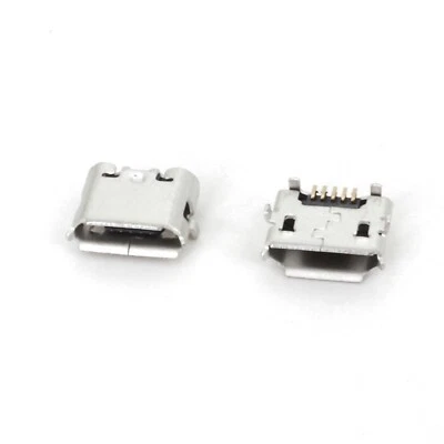 100Pcs Micro USB Type B 5Pin Female Horns Reverse SMT Socket Solder Connector - Image 1 of 4