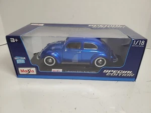 Maisto 1/18 1955 VW Kafer Beetle Metalic Blue Special Edition NEW - Picture 1 of 10