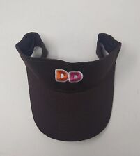 Dunkin Donuts DD Visor Cap Hat Adult Adjustable Brown 100% Cotton