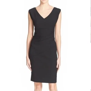 DIANE VON FURSTENBERG dvf Bevin Black Dress Size 6 - Picture 1 of 10