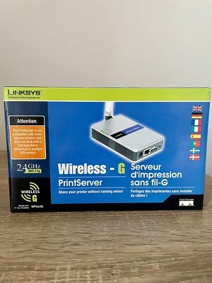 LINKSYS WPS54G | SERVEUR D’IMPRESSION SANS FIL-G | WIRELESS-G | NEUF DÉBALLÉ - Photo 1/4