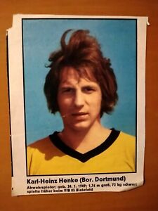 Karl-Heinz Henke,Sammelbild Kicker/FuWo🤷,Borussia Dortmund, 70iger Jahre👍⚽ 