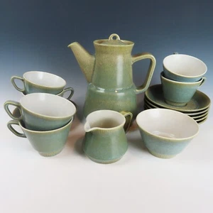 Juego de té o café de cerámica artística de gres Knabstrup Dinamarca década de 1960 - Imagen 1 de 17
