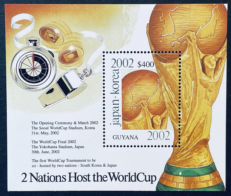 GUYANA 2002 COPA MUNDIAL CAMPEONATOS DE FÚTBOL SELLOS SS 2001 MNH JAPÓN*COREA DEPORTES Foto 1 de 1