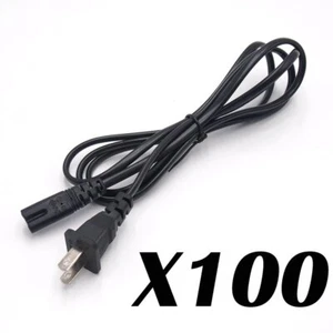 Lot 1-100 US 2 Prong 2Pin AC Power Cord Cable Charge Adapter for PC Laptop PS3 - Picture 1 of 10