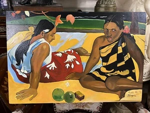 Paul Gauguin - Amazing Oil Canvas - Signed - Stamped - A1 - Picture 1 of 5