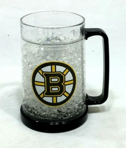 New NHL Boston Bruins 16oz Freezer Mug Cup Bar BBQ Party Beer Favor FREESHIP Cover