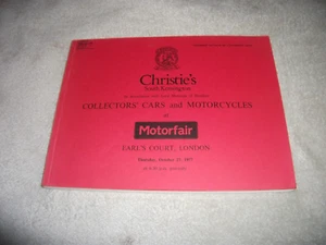 CHRISTIE'S. COLLECTORS' CARS & MOTORCYCLES. AUCTION CATALOGUE. 1977 ILLUSTRATED - Picture 1 of 1