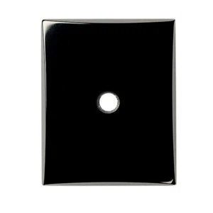 Natural Extra Fine Black Onyx - Rectangle Buff Top Cabochon Drill Hole - Brazil - Picture 1 of 2