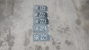 Kansas 5 NOS Black R Licence Plate Lot 1972 - Picture 1 of 4