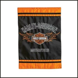 Harley-Davidson Flag Bar & Shield Logo Flames w/ Pole Sleeve 154901 - Picture 1 of 1