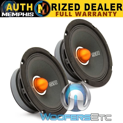 PAIR MEMPHIS SRXP62 6.5" 250W COMPONENT MIDS PRO SPL SPEAKERS 6 1/2" CAR NEW - Image 1 of 4