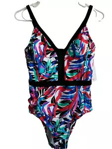 Jantzen Women's Tropic Nights V Neck One Piece Swimsuit SIZE 10 - Imagen 1 de 8