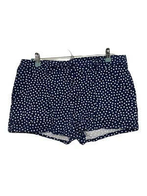 Espléndidos Pantalones Cortos Chinos Para Mujer Azul Blanco Lunares Frente Plano Talla 12 Foto 1 de 4