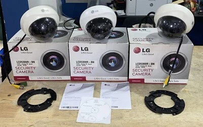 LG Analog IR Dome White Security Cameras, 3 PACK, LCD5300R-BN - Image 1 of 4