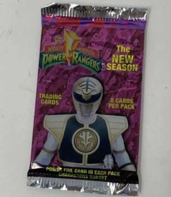 Vintage 90s Mighty Morphin Power Rangers Trading Card Pack White Ranger Sealed - Image 1 of 2