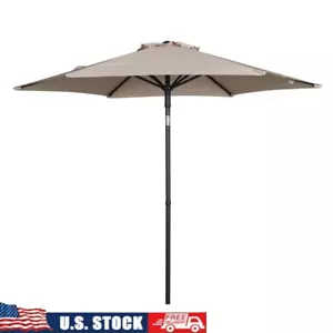7.5ft Push Up Tilt Patio Umbrella Round Fade Resistant UV Protection Outdoor New - Picture 1 of 7