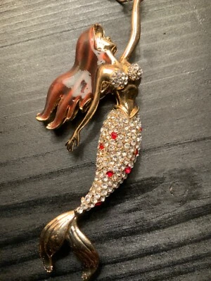 Betsey Johnson White with Speckles of Red Mermaid Necklace  - Image 1 of 4