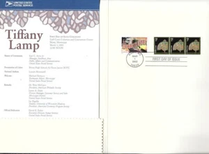 #3758 First Day Ceremony Program 1c Tiffany Lamp Stamp - Picture 1 of 1