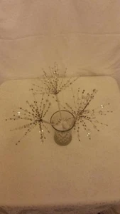 Menge 6 Stck. Vintage Arrangement Plektren Spray Acryl Klar Hand Auffädeln auf Draht Schön - Bild 1 von 5