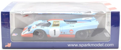 Spark "Gulf" Porsche 917 K - 1971 12hr Sebring 1:43 Scale Diecast Car US344 - Image 1 of 4