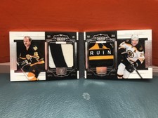 2011 Panini Dominion Peerless Patches Middleton & Recchi Jumbo Bruins Patches#25