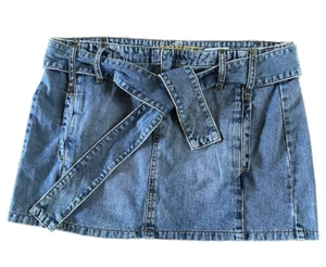 Katharine Hamnett denim miniskirt size 14 washed blue - Picture 1 of 6